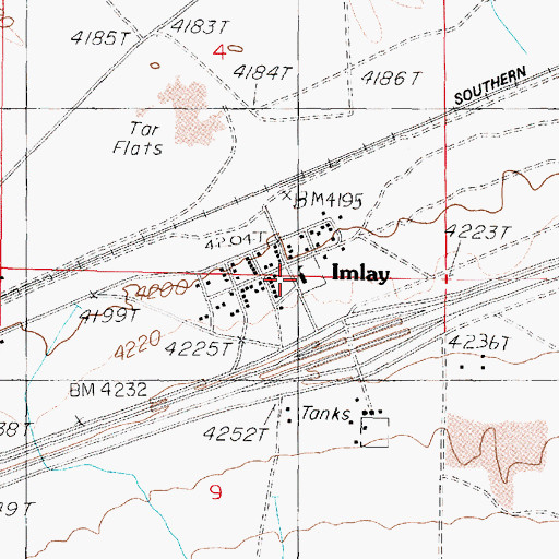 Topographic Map of Imlay Elementary School, NV