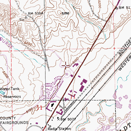 Topographic Map of Elko East Interchange, NV