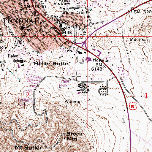 Topographic Map of Logan Field, NV