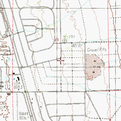 Topographic Map of Bob Budd Speedway, NV