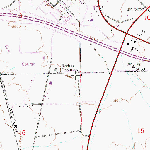 Topographic Map of Wells City Rodeo Arena, NV