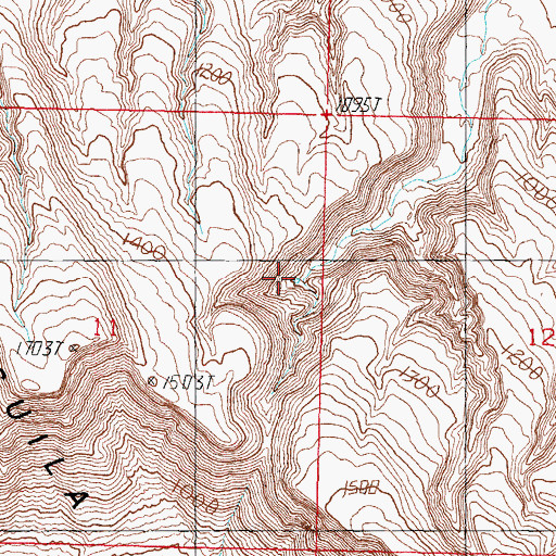 Topographic Map of Natural Tank, AZ