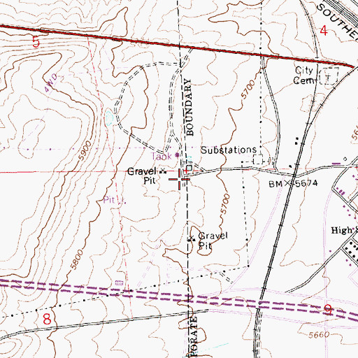 Topographic Map of Wells City Water Reservoir, NV