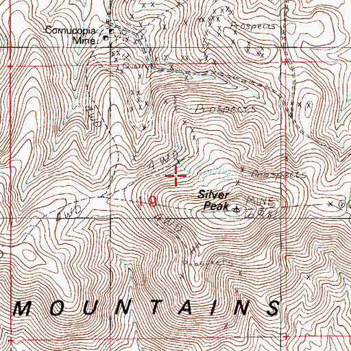 Topographic Map of Allen Spring, NV