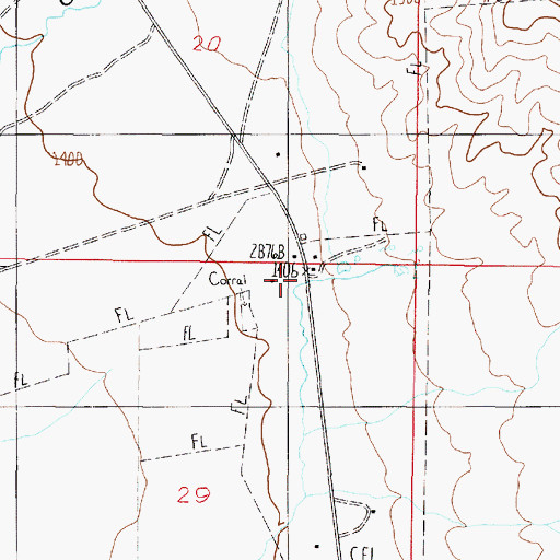 Topographic Map of Sonoma Ranch, NV