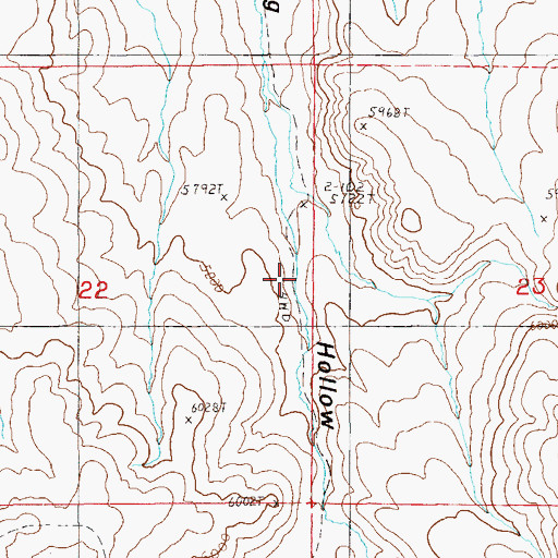 Topographic Map of Sage Spring, NV