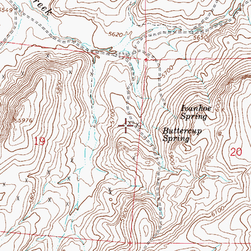 Topographic Map of Murdock Mine, NV