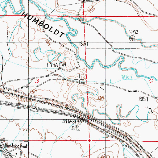 Topographic Map of C-S Ranch, NV