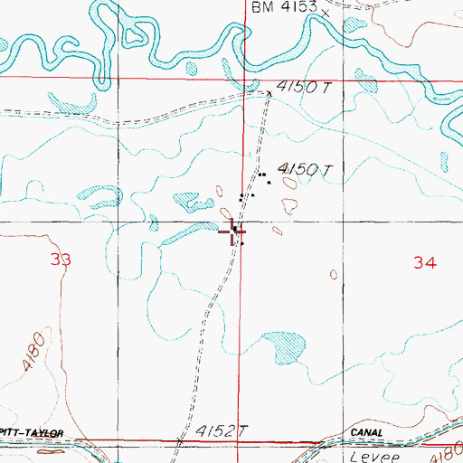 Topographic Map of Flying M Ranch, NV