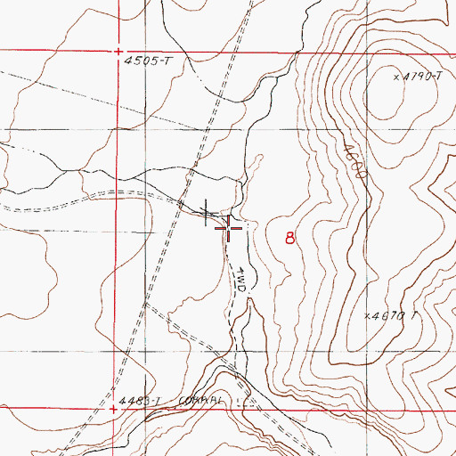 Topographic Map of Smith Ranch, NV
