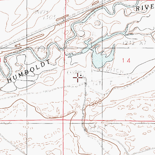 Topographic Map of Hillyer Ranch, NV