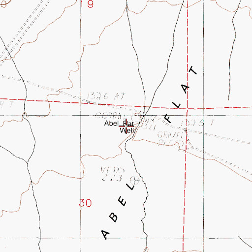 Topographic Map of Barrett Springs, NV