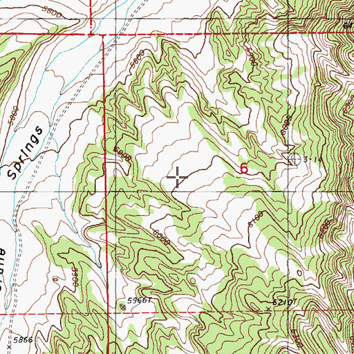 Topographic Map of Dixie Hills, NV
