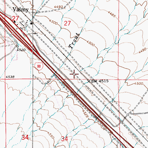 Topographic Map of Coin (historical), NV