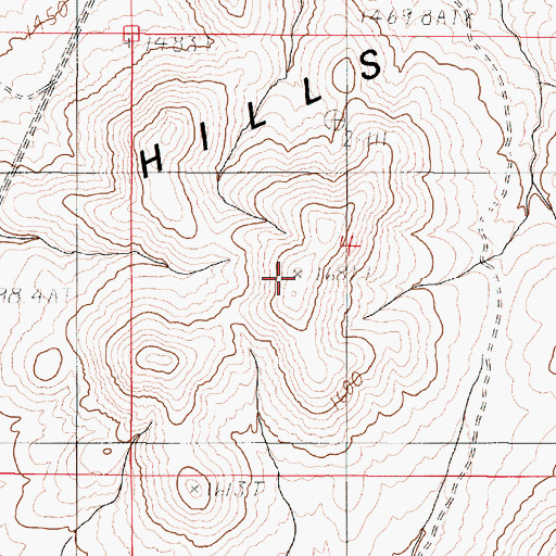 Topographic Map of Black Butte, NV