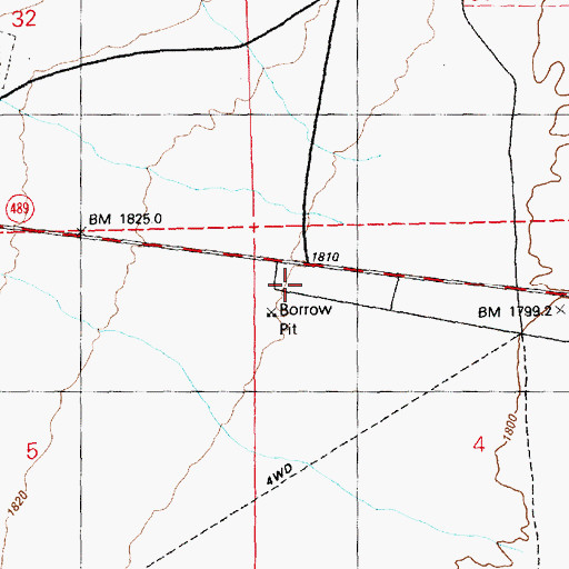 Topographic Map of Social Company Mill, NV