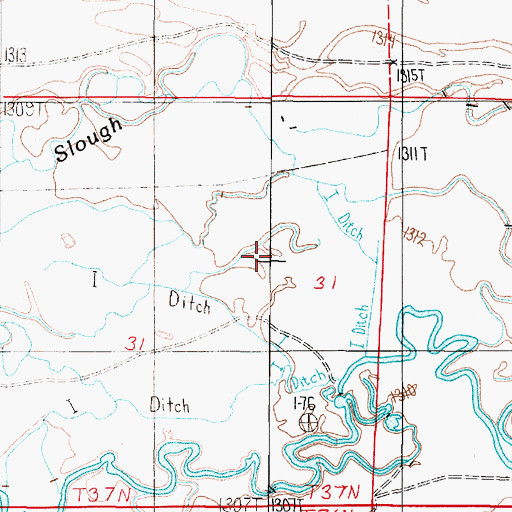 Topographic Map of Tulls Meadow (historical), NV