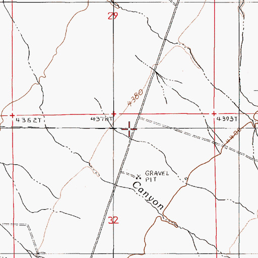 Topographic Map of Packard Station (historical), NV