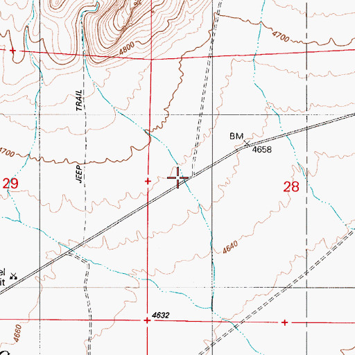 Topographic Map of Norths Ranch (historical), NV
