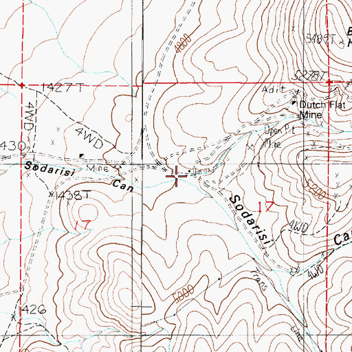 Topographic Map of Dutch Flat (historical), NV