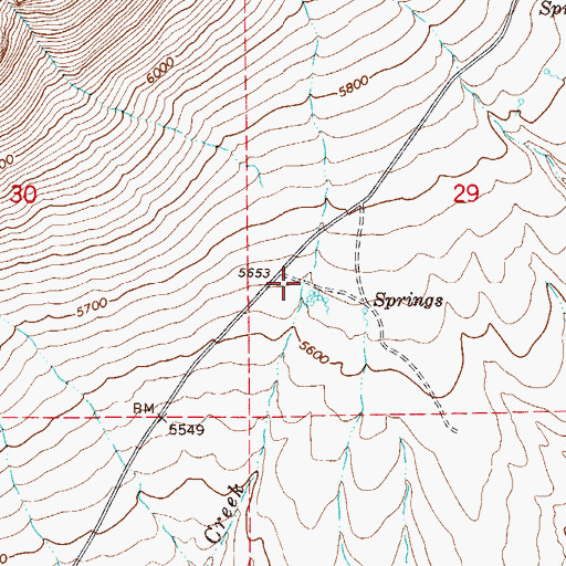 Topographic Map of Summit (historical), NV