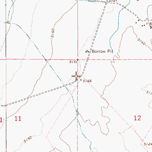 Topographic Map of Dutton (historical), NV
