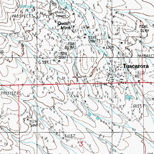Topographic Map of Gold Bug Mine, NV