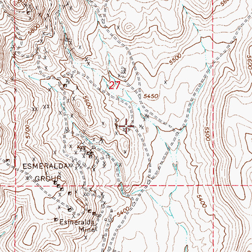 Topographic Map of Acme G Mine, NV
