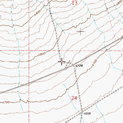 Topographic Map of Meyers Ranch, NV