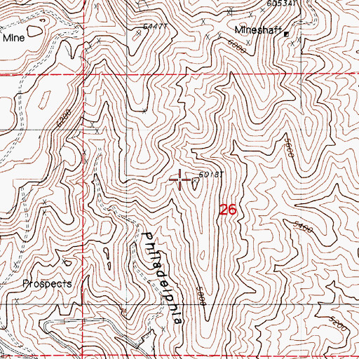 Topographic Map of Chesser Mountain, NV