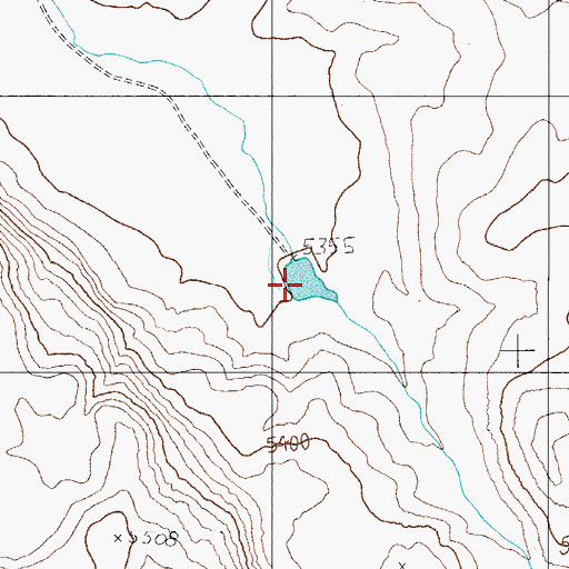 Topographic Map of Garat Reservoir G10, NV