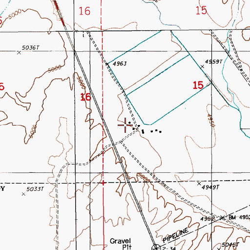 Topographic Map of Red House Ranch, NV