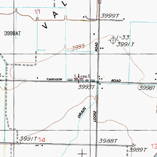 Topographic Map of Upper Valley School (historical), NV