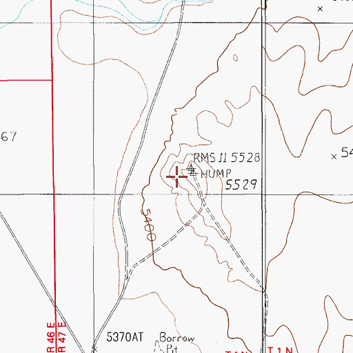 Topographic Map of Mount Diablo, NV