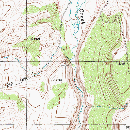 Topographic Map of Hardscrabble Dam Site, NV