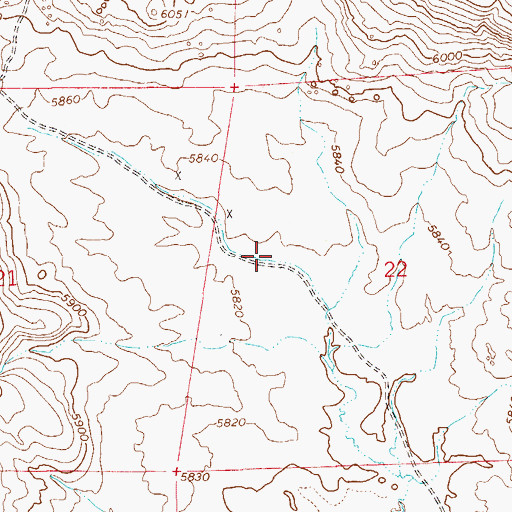 Topographic Map of Ivanhoe Flat, NV