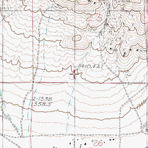 Topographic Map of Granite Ravine, NV