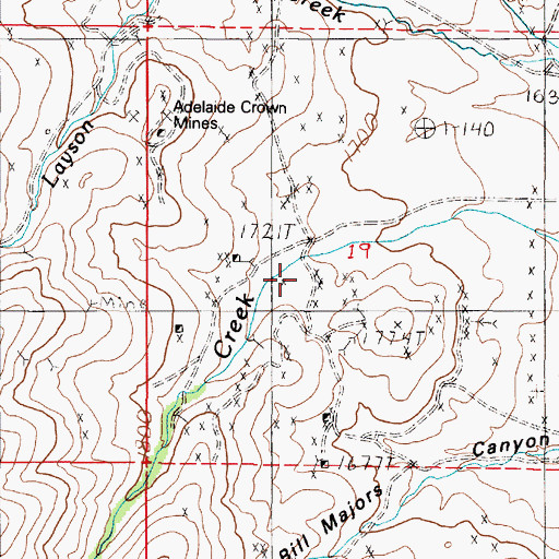 Topographic Map of Cumberland (historical), NV