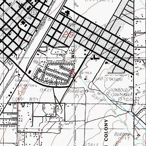 Topographic Map of Whites Creek, NV