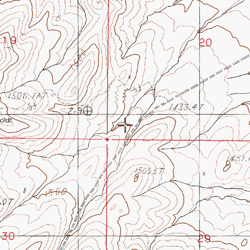 Topographic Map of Humboldt Canyon, NV
