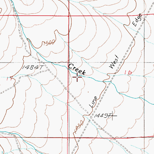 Topographic Map of Garden Caon, NV