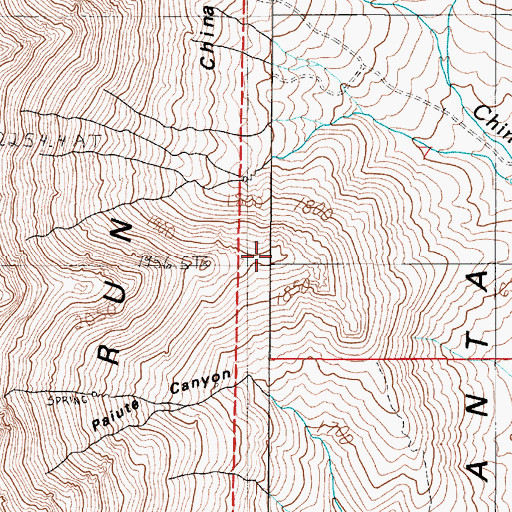 Topographic Map of Granite Peak, NV