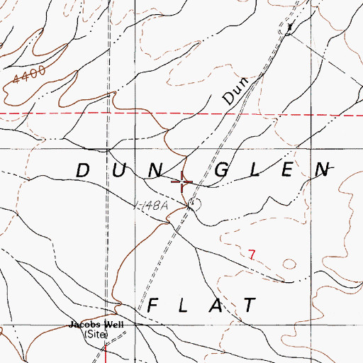 Topographic Map of Barbers Creek, NV