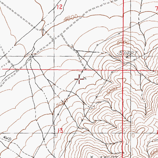 Topographic Map of Mud Springs, NV