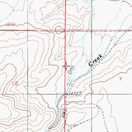 Topographic Map of Fairview (historical), NV