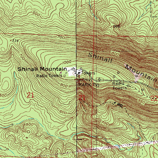 Topographic Map of KKYK-FM (Little Rock), AR