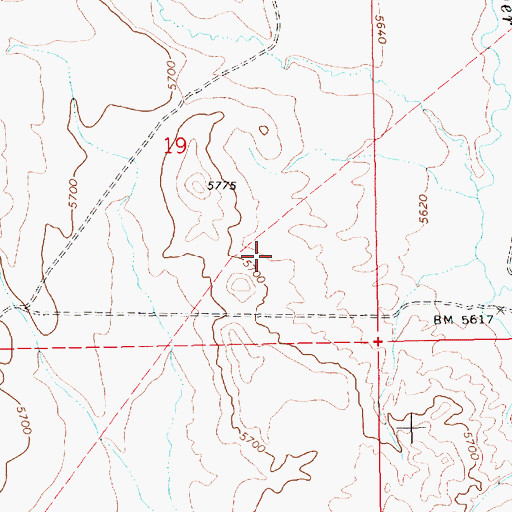 Topographic Map of Bone Valley, NV