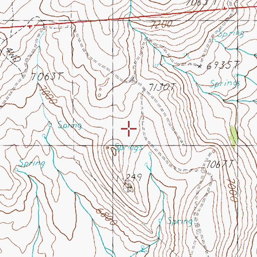 Topographic Map of Toana John Mountains, NV