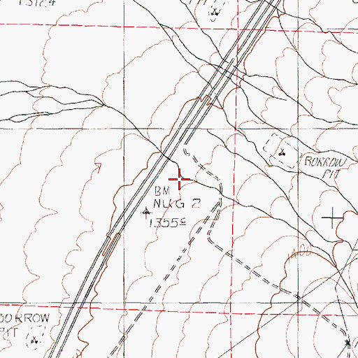 Topographic Map of White Horse Creek, NV