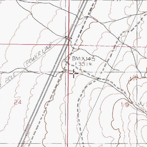 Topographic Map of Cedar Creek, NV